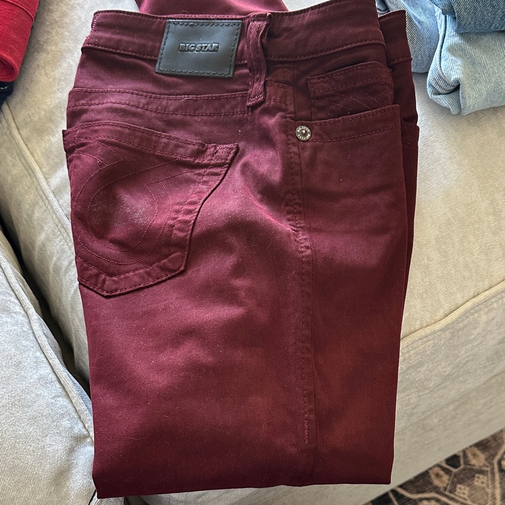 Big Star Deep Red Denim Pants